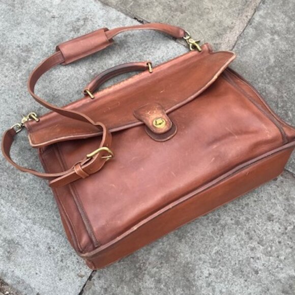 RARE Vintage Coach Beekman Briefcase 1990s - Made in Italy - Picture 2 of 12